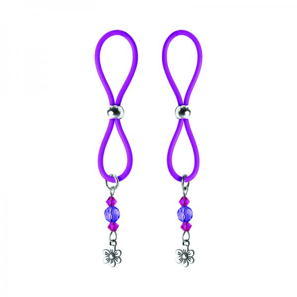 Bijoux De Nip Nipple Halos Flower Charm Purple