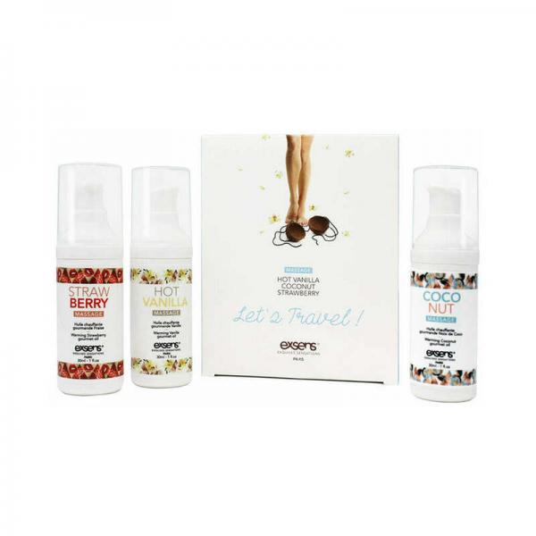 Exsens Of Paris Let's Travel Massage Oil Set