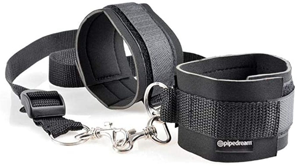 Fetish Fantasy Cuff and Tether Set Black