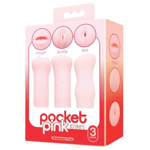 Pocket Pink Strokers 3 Pack