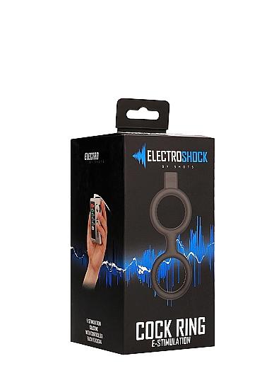 Electroshock E-Stimulation Cock And Ball Ring Black