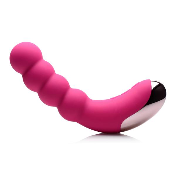 Curve Novelties Gossip Silicone Beaded Vibrator 50x - Magenta