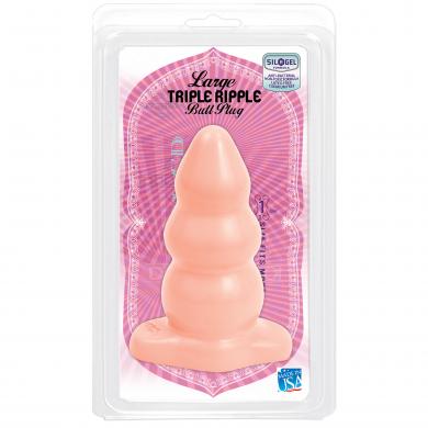 Triple Ripple Butt Plug Large