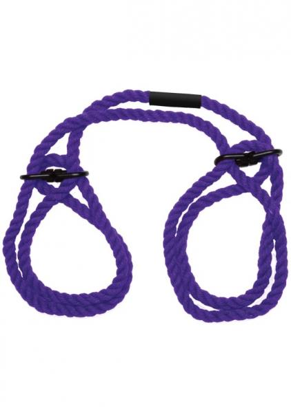 Merci Restrain Hemp Cuffs Purple
