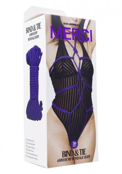 Merci Bind Tie 6mm Rope 50' Purple