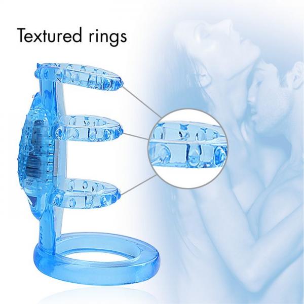 Doctor Love's Zinger Vibrating Cock Cage - Blue