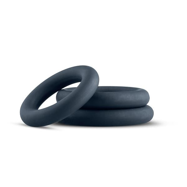 Boners 3 Pc Cock Ring Set - Black