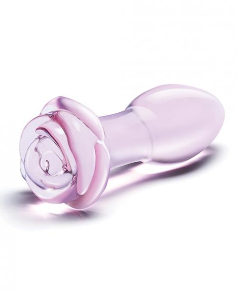 Glas 5'' Rosebud Glass Butt Plug