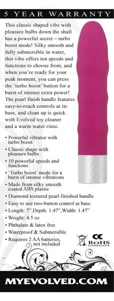 The Ignite Turbo Boost Plastic Vibrator Pink