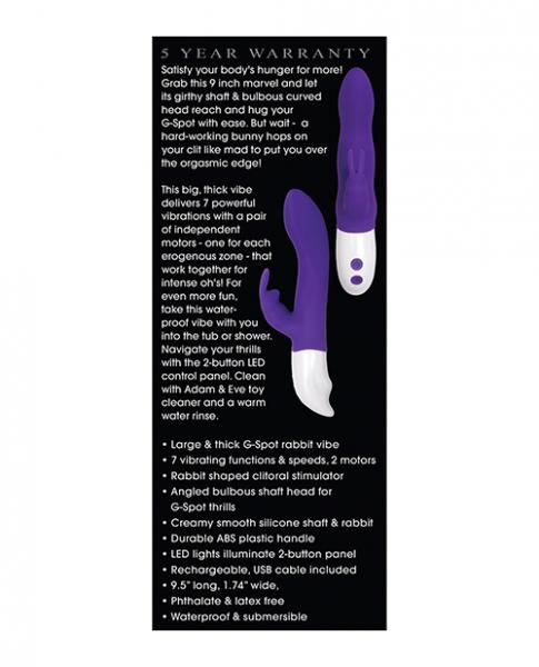 A&e Eve's Big Love Rechargeable Rabbit Purple