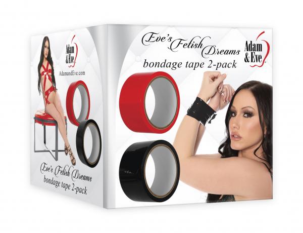 A&e Eve's Fetish Dream Bondage Tape 2-pack Red/black