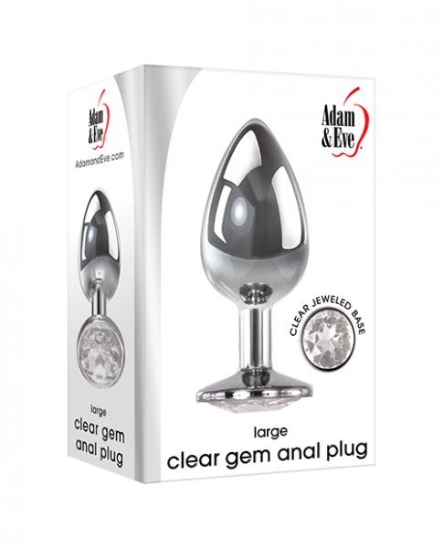 A&E Clear Gem Anal Plug Large