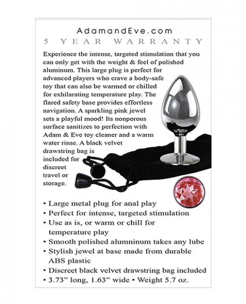 A&E Pink Gem Anal Plug Large