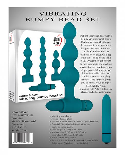 A&E Vibrating Bumpy Bead Set Teal