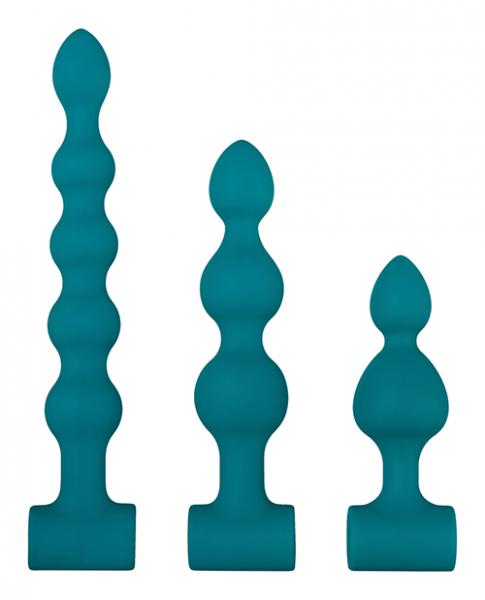 A&E Vibrating Bumpy Bead Set Teal