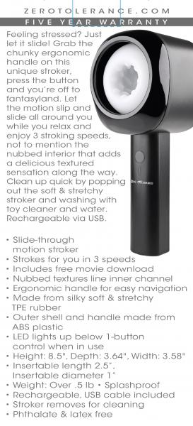 Zero Tolerance Let It Slide Rechargeable Stroker Black