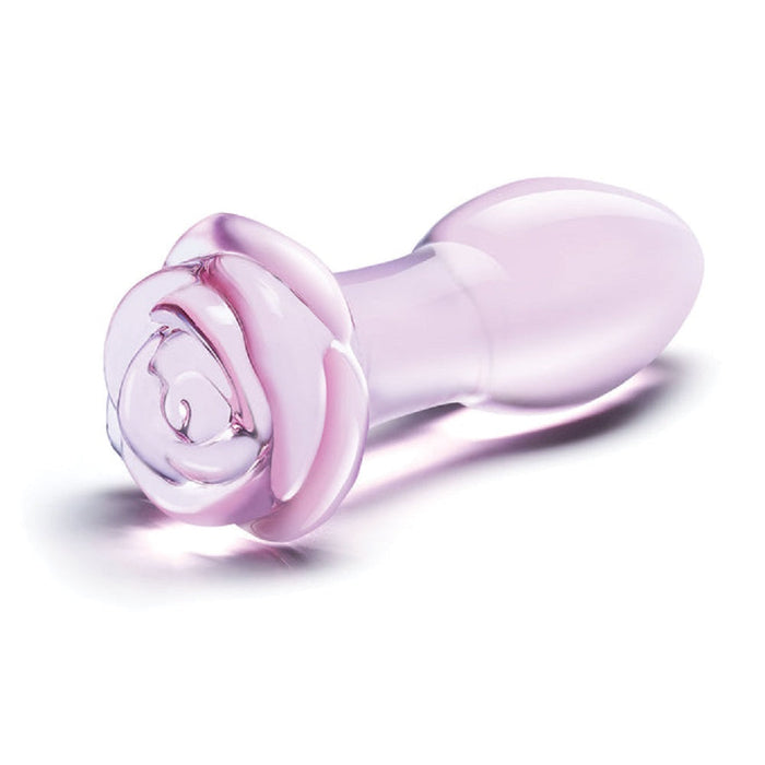 Glas 5'' Rosebud Glass Butt Plug