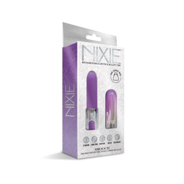 Nixie Smooch Rechargeable Lipstick Vibrator Purple Ombre