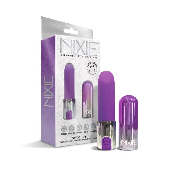 Nixie Smooch Rechargeable Lipstick Vibrator Purple Ombre