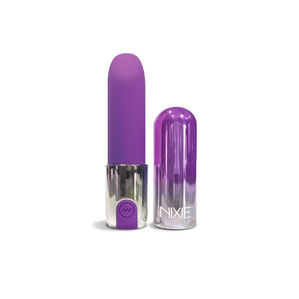 Nixie Smooch Rechargeable Lipstick Vibrator Purple Ombre
