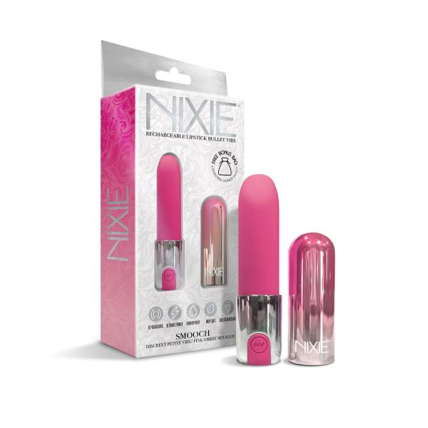 Nixie Smooch Rechargeable Lipstick Bullet Vibrator Pink Ombre
