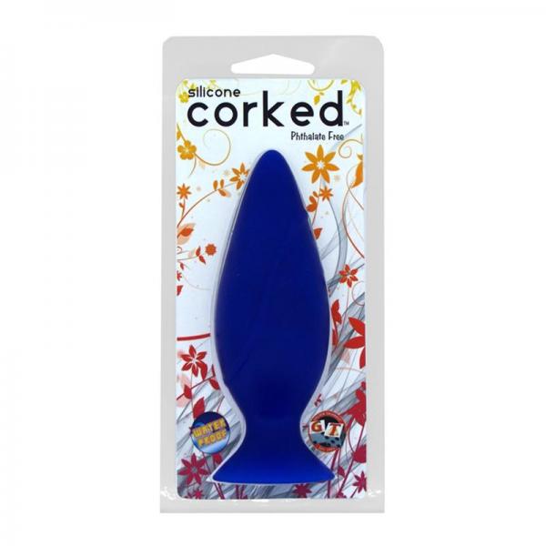 Corked Butt Plug Medium - Blue