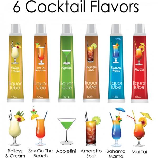 Liquor Lube 10 Ml Tubes Six Assorted Flavors (72 Pcs/display)