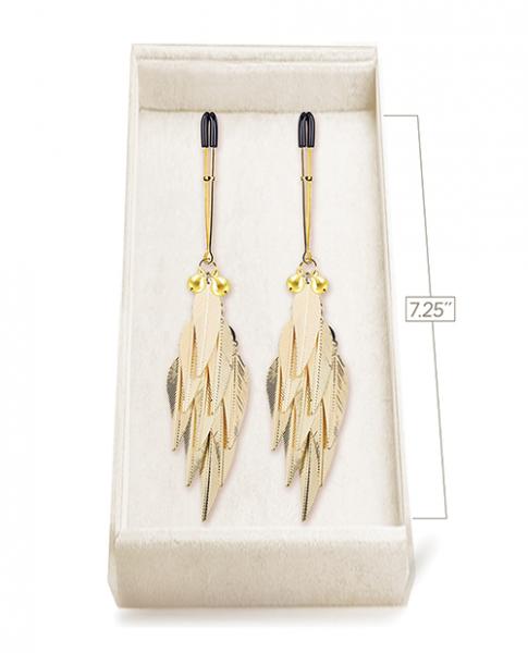 Couture Clips Luxury Nipple Clamps - Peacock Plume