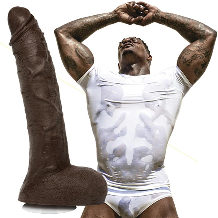 Jason Luv 10 inches Ultraskyn Cock Brown Dildo