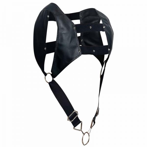 Dngeon Croptop Harness Cockring Black O/s