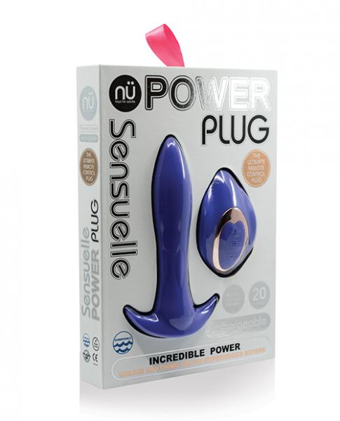 Nu Sensuelle Power Plug 20 Function Remote Control Butt Plug - Ultra Violet