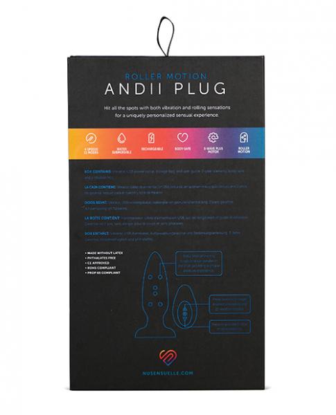 Sensuelle Andii Plug W/roller  Ult Viol
