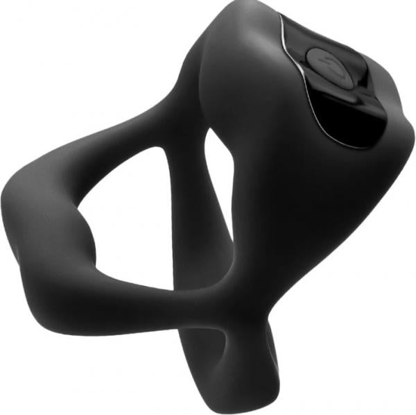 Techno Strobe App-controlled Vibrating Cock Ring Black