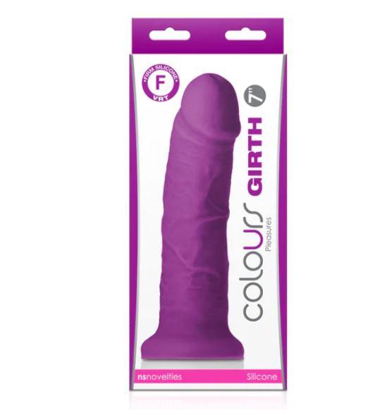 Colours Girth Silicone Dildo - Purple
