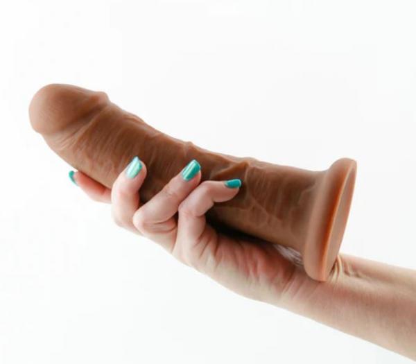 Colours Dual Density Girth 7 In. Dildo Brown