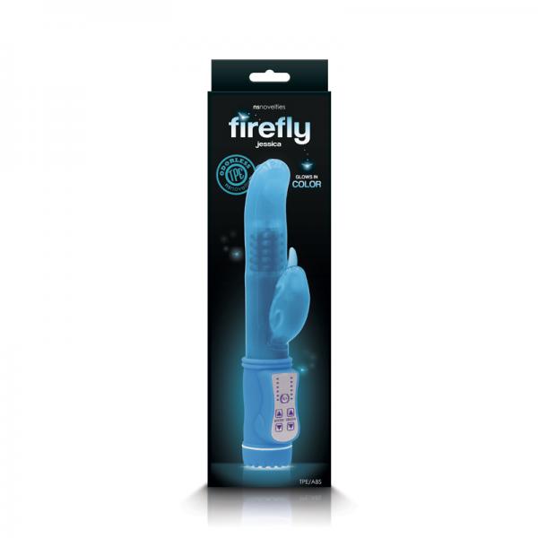 Firefly Jessica Rotating Rabbit Vibrator - Blue