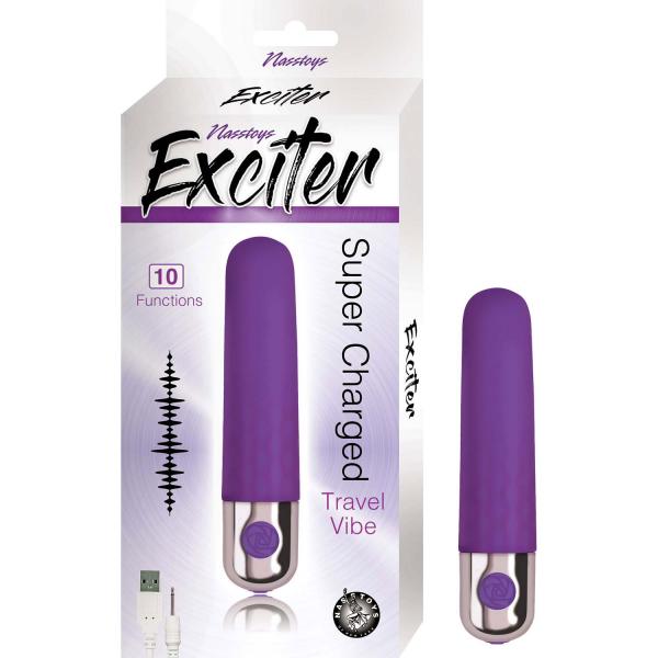 Exciter Travel Vibe Rechargeable Silicone Purple