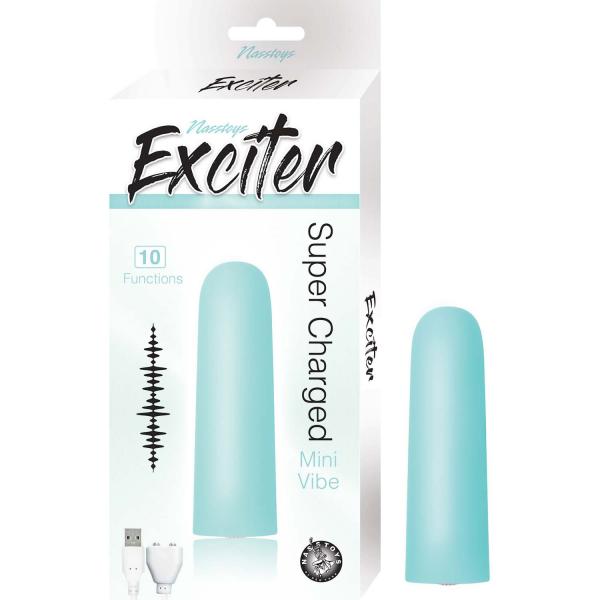 Exciter Mini Vibe Rechargeable Silicone Aqua