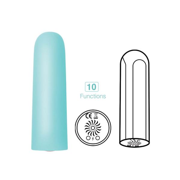 Exciter Mini Vibe Rechargeable Silicone Aqua