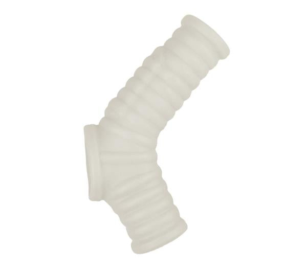 Vibrating Power Sleeve Ribbed Fit Wht
