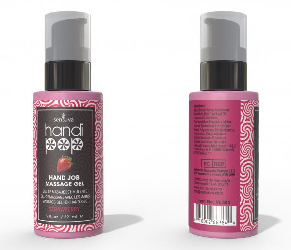 Handipop Edible Massage Gel Strawberry 2 Oz