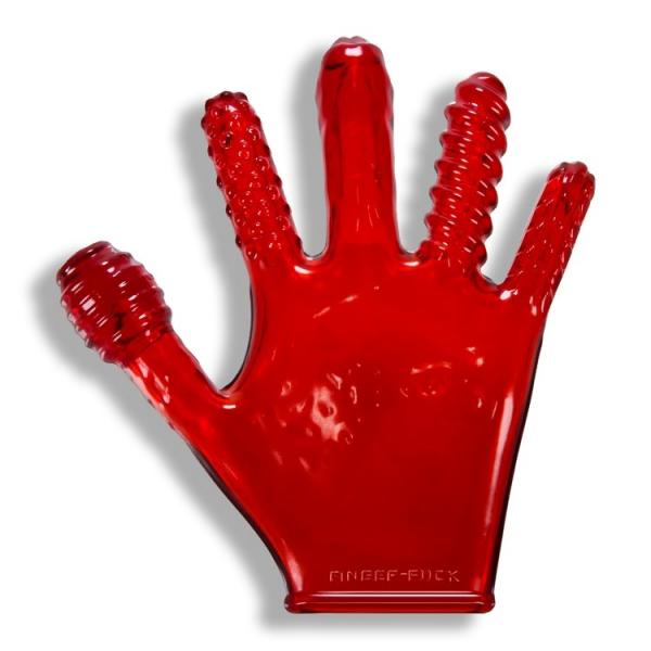 Finger F*ck Textured Glove Red