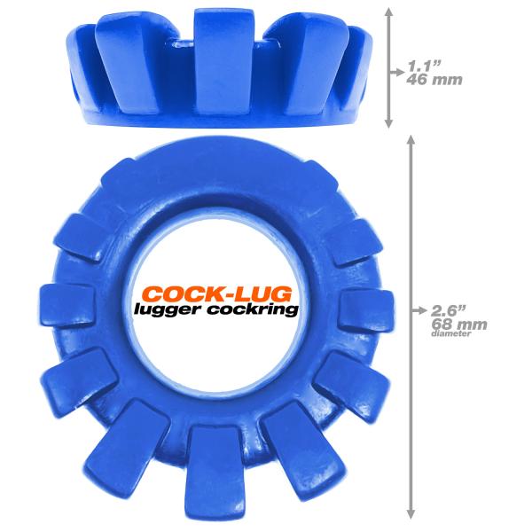 Oxballs Cock-lug Lugged Cockring Silicone Marine Blue