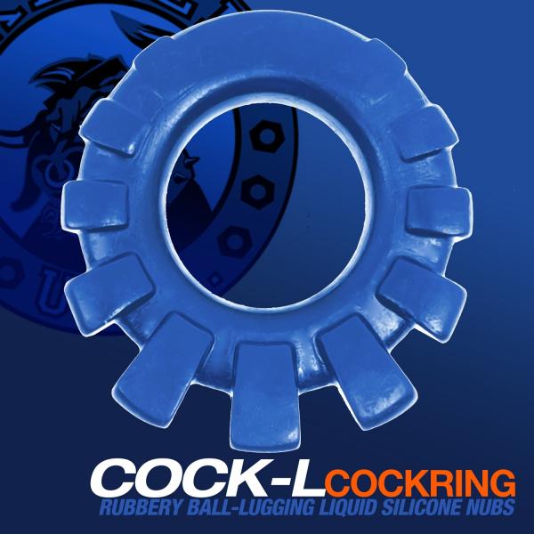 Oxballs Cock-lug Lugged Cockring Silicone Marine Blue