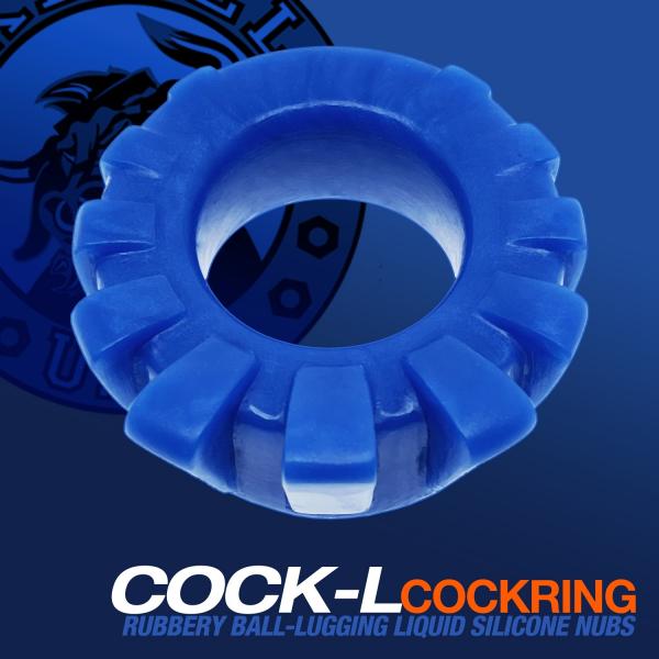 Oxballs Cock-lug Lugged Cockring Silicone Marine Blue
