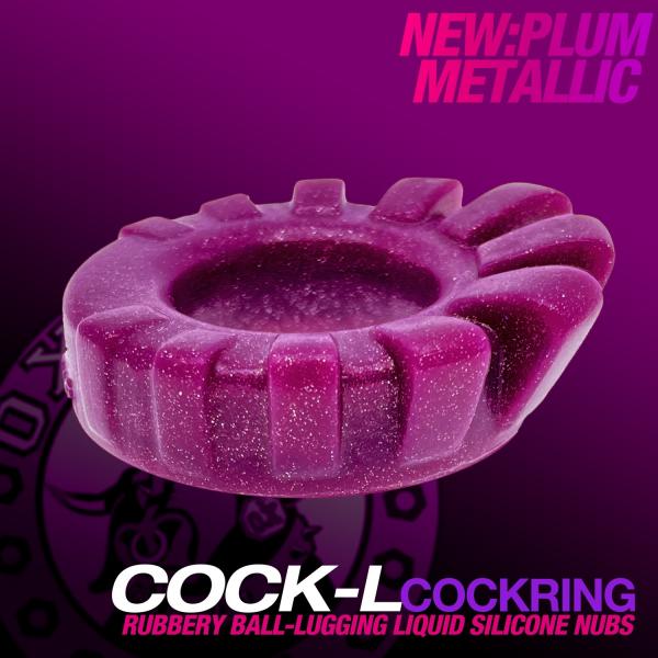 Oxballs Cock-lug Lugged Cockring Silicone Plum