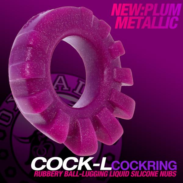 Oxballs Cock-lug Lugged Cockring Silicone Plum