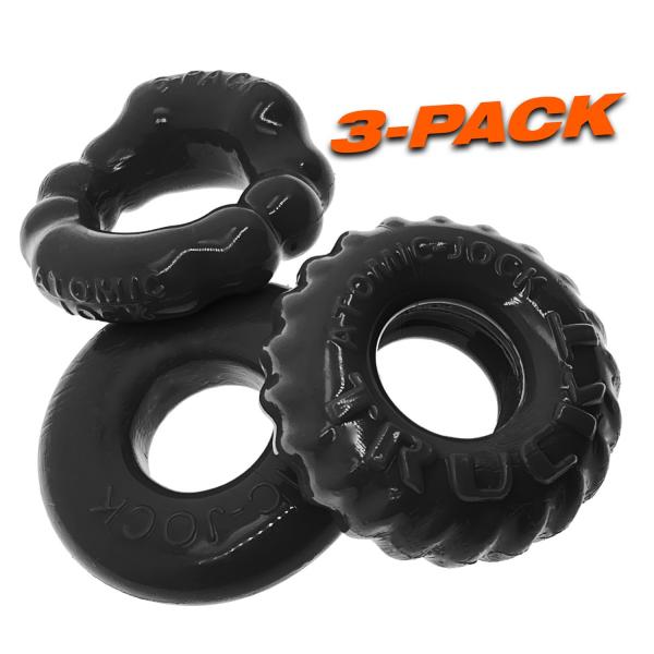 Oxballs Bonemaker 3-pack Boner Cockring Kit Flextpr Black
