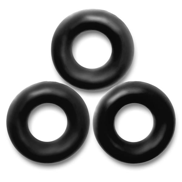 Oxballs Fat Willy 3-pack Jumbo Cockrings Flextpr Black