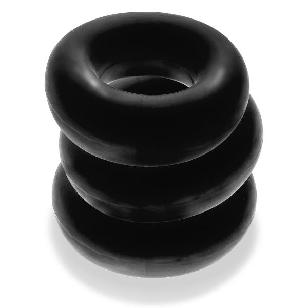 Oxballs Fat Willy 3-pack Jumbo Cockrings Flextpr Black